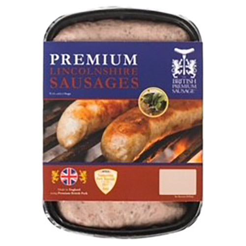 British Premium Sausages 6 Pack Lincolnshire 